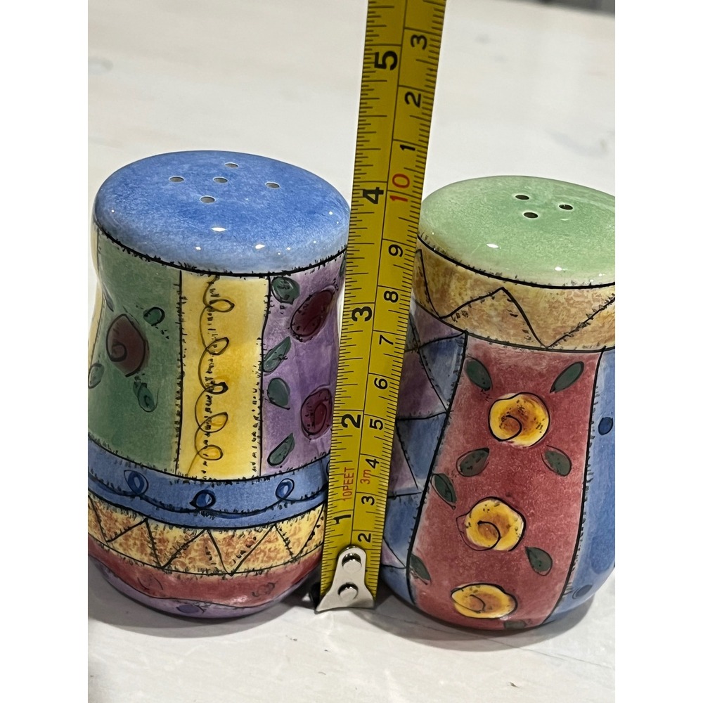Sango Colorful Ceramic Salt and Pepper Shakers Set Kitchen Decor - Picture 4 of 5